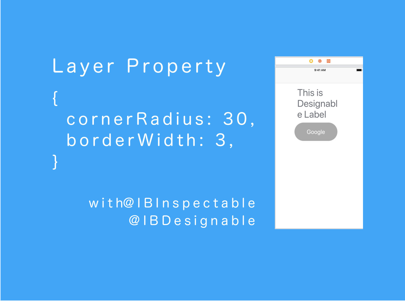 IBDesignable、IBInspectableを使ってStoryboardでデザインする方法